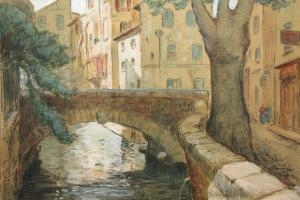 CHANEAC Paul 1800-1900,Le petit pont en pierre,1927,Rossini FR 2011-12-15