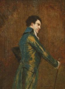 CHANET Henri 1840,PORTRAIT OF A GENTLEMAN, THREE-QUARTER LENGTH, IN ,Sworders GB 2014-12-09