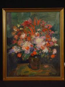 CHANET Paulette 1952,Sommerstrauß in der Vase,Auktionshaus Rieber DE 2008-10-13