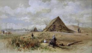 CHANTAL Louis 1822-1899,Gezicht op Rietlanden,1880,Venduehuis NL 2022-10-11