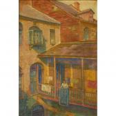 CHAPEL GUY MARTIN 1871-1957,of courtyard scene,Rago Arts and Auction Center US 2013-01-12