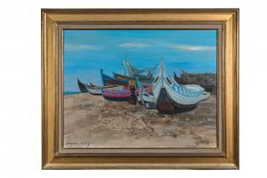 CHAPELAIN MIDY Roger 1904-1992,Barques sur la plage,Aguttes FR 2024-01-17