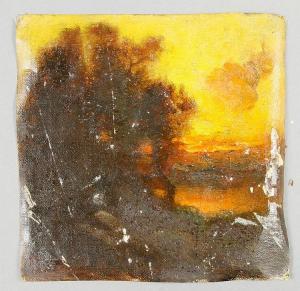 CHAPIN Bryant 1859-1927,landscape at sunset,Kaminski & Co. US 2013-03-09