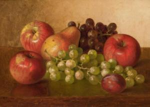 CHAPIN Bryant 1859-1927,Still Life with Apples, Grapes, Pear and Plum,1894,Shannon's US 2023-06-22