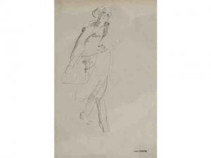 CHAPIN Jean Luc 1900-1900,Femme marchant,HDV de Bretagne Atlantique FR 2008-12-06