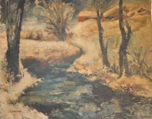 CHAPIN 1900-1900,Paysage au ruisseau,Desbenoit-Fierfort & Associes FR 2011-04-29