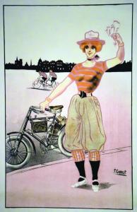 CHAPLET,Jeune Femme avec une moto,1900,Artprecium FR 2017-03-08