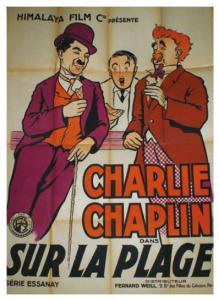 CHAPLIN Charlie 1889-1977,CHARLIE CHAPLIN dans SUR LA PLAGE,1915,Yann Le Mouel FR 2017-04-24