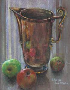 CHAPMAN Berna 1900-1900,COPPER JUG AND APPLES,Whyte's IE 2007-12-15