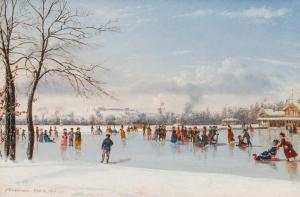 CHAPMAN Conrad Wise 1842-1910,Ice Skating,1875,Shannon's US 2023-10-26