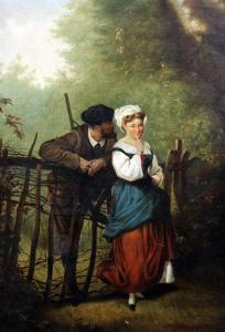 chapman h.w 1800-1800,Courting couples beside a gateway,1886,Gorringes GB 2013-12-04