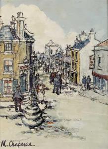 CHAPMAN Margaret 1940-2000,Figures on Market Street, Darwen,Halls GB 2023-10-31