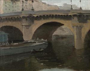 CHAPMAN Minerva Josephine 1858-1947,Bridge on the Seine, Paris,John Moran Auctioneers US 2017-03-21