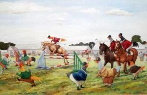 CHAPMAN Paul 1900-1900,Chickens Show Jumping,1996,Keys GB 2012-02-03