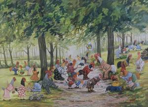 CHAPMAN Paul 1900-1900,Park scene with chickens,1996,Gorringes GB 2021-11-29