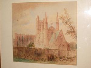 CHAPMAN William 1817-1879,Chester Cathedral from Hop Pole yard,1874,Bonhams GB 2012-02-07