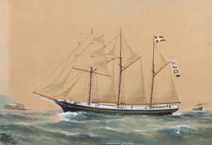 CHAPPELL Reuben 1870-1940,The schooner \“Danmark af Thurø\”,Bruun Rasmussen DK 2025-01-13