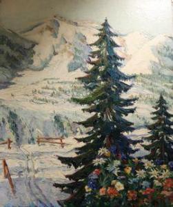CHAPPUIS Georges 1900-1900,Paysage de montagne à Auron,Millon & Associés FR 2021-02-25