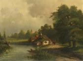 chappuis jean alexandre,Niederrheinische Landschaft mit Gehöft,1889,Von Zengen DE 2021-03-26