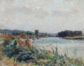 CHAPUIS Pierre 1863-1942,Flußlandschaft,1908,Walldorf DE 2018-10-27