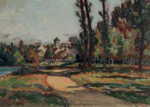 CHAPUIS Pierre 1863-1942,Le lac du Bois de Boulogne,Lucien FR 2023-01-21