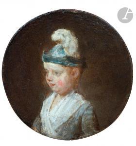 CHARDIN Jean Baptiste Simeon 1699-1779,Portrait d'un enfant en médaillon,Ader FR 2023-04-25