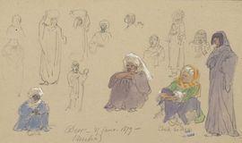 CHARDIN Paul Louis Léger 1833-1917,Etudes de personnages en Egypte à Derr,Daguerre FR 2021-12-15