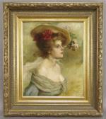 CHARIER Roy,Portrait of Lady in a Hat,Dallas Auction US 2011-05-25