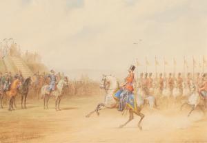 CHARLEMAGNE Adolphe,Alexander II reviewing Russian cavalry,Bellmans Fine Art Auctioneers 2022-10-11