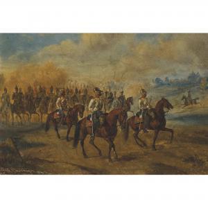 CHARLEMAGNE Adolphe 1826-1901,Russian cavalry,1849,Christie's GB 2021-11-29