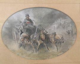 CHARLEMAGNE Adolphe 1826-1901,Sur la chaussée du Kamenoi-Ostrow,1862,Daguerre FR 2021-12-15