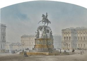 CHARLEMAGNE Iosif Iosifovic,MONUMENT TO NICHOLAS I, ST ISAAC'S SQUARE,1857,Sotheby's 2017-06-06