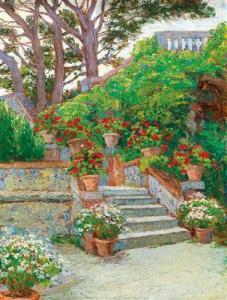 CHARLEMONT Hugo 1850-1939,Garten in Brioni,Palais Dorotheum AT 2018-04-25