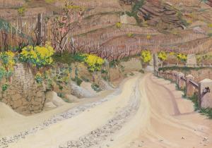 CHARLEMONT Lilly 1890-1975,A path through vineyards in spring,Palais Dorotheum AT 2024-03-28