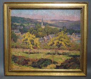 CHARLES BERNARD JEANNERET 1879-1966,Vue de village,Legros BE 2019-05-09