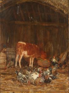 CHARLES James 1851-1906,The Farm Shed,Ewbank Auctions GB 2023-03-23