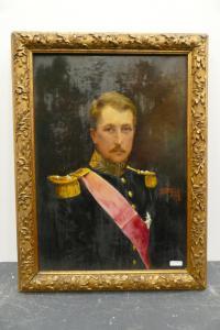 CHARLES VAN DIEVORT LOUIS 1875-1963,Portrait du Roi Albert 1er,Rops BE 2021-06-06