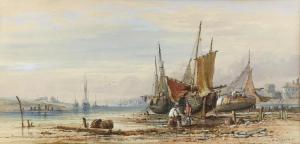 CHARLES W,Fishing boats at low tide,Ewbank Auctions GB 2021-03-25