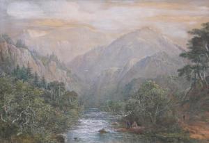 charles woolnoth,Mountain river landscape,Burstow and Hewett GB 2016-11-16