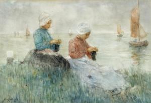CHARLET Frantz 1862-1928,Knitters by the sea,De Vuyst BE 2023-10-21
