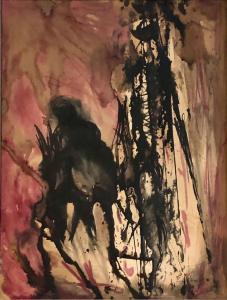 CHARLET José 1916-1993,Composition ou "Dripping",Chayette et Cheval FR 2024-02-23