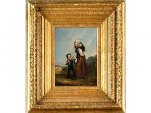 CHARLET Nicolas Toussaint 1792-1845,Paysanne et ses enfants,Hôtel des ventes d'Avignon FR 2023-06-17