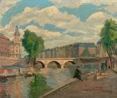 CHARLON Léon Paul 1900-1900,Peintre, quai des Grands Augustins,Lucien FR 2018-04-09