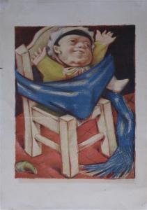 CHARLOT Jean 1898-1979,BABY IN A CHAIR,1910,Freeman US 2009-02-13