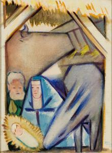 CHARLOT Jean 1898-1979,Nativity Scene,1943,Barridoff Auctions US 2024-04-13