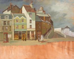 CHARMAN Clifford 1910-1992,Town view in Southern England with people,1970,Ewbank Auctions 2021-09-16