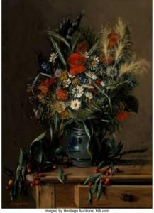 CHARMETE Philippe 1900,Fleurs,19th Century,Heritage US 2021-12-09