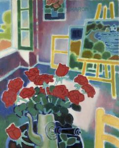 CHARON Guy 1927-2021,Roses dans l\’atelier,Rossini FR 2024-03-29