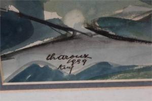 CHAROUX Siegfried 1896-1967,mountainous landscape,1939,Reeman Dansie GB 2015-09-29