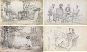 CHARPENTIER BOSIO André A 1822-1884,Un album de 47 pages comprenant 55 dessins repr,1848,Christie's 2005-12-16